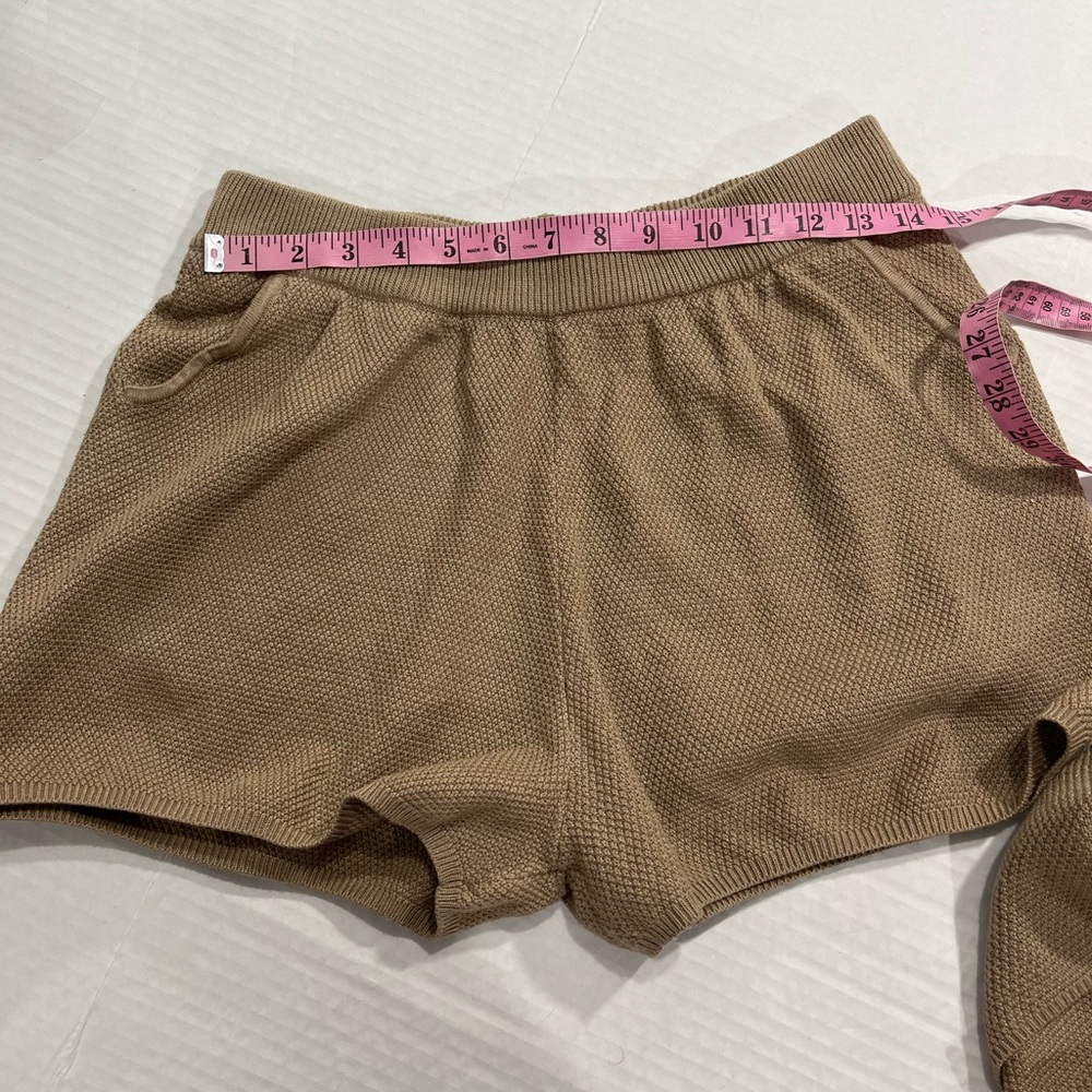 LILLUSORY WAFFLE KNIT 2 PIECE SHORT SET IN BROWN - Picture 10 of 16